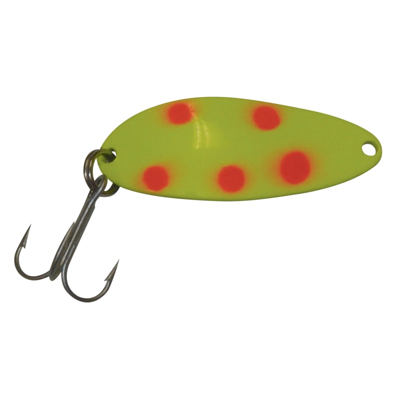 Little Cleo Spoon - Chartreuse/Fl. Dot/Nickel by Acme Tackle Company at  Fleet Farm
