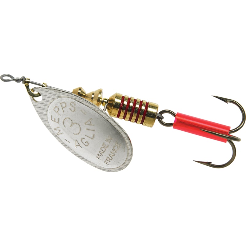 Aglia Silver Plain Treble Hook Spinner by Mepps at Fleet Farm