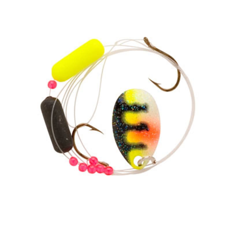 Floating Worm Harness - Perch/Lime Yellow by Lindy at Fleet Farm