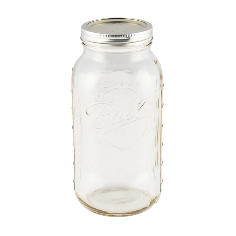 Ball Wide Mouth Half Gallon 64 oz Jars with Lids and Bands, Set of 6