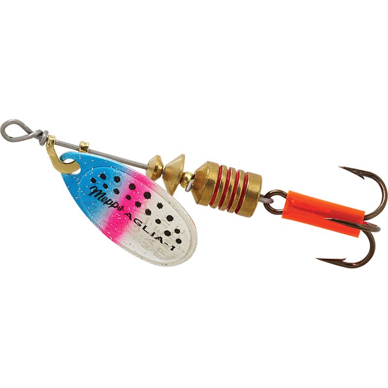 Aglia Rainbow Trout Plain Treble Hook Spinner by Mepps at Fleet Farm