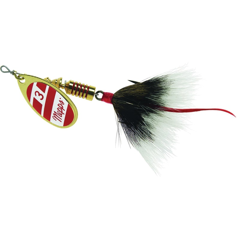 Mepps Aglia Dressed Spinner - 1/6 oz - Red/White