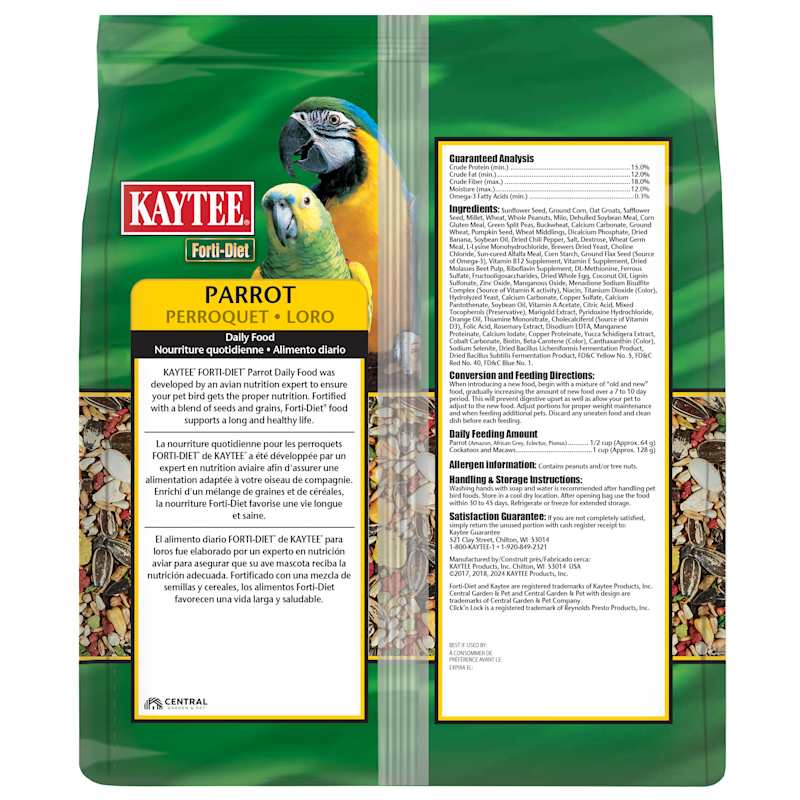Forti diet parrot food store