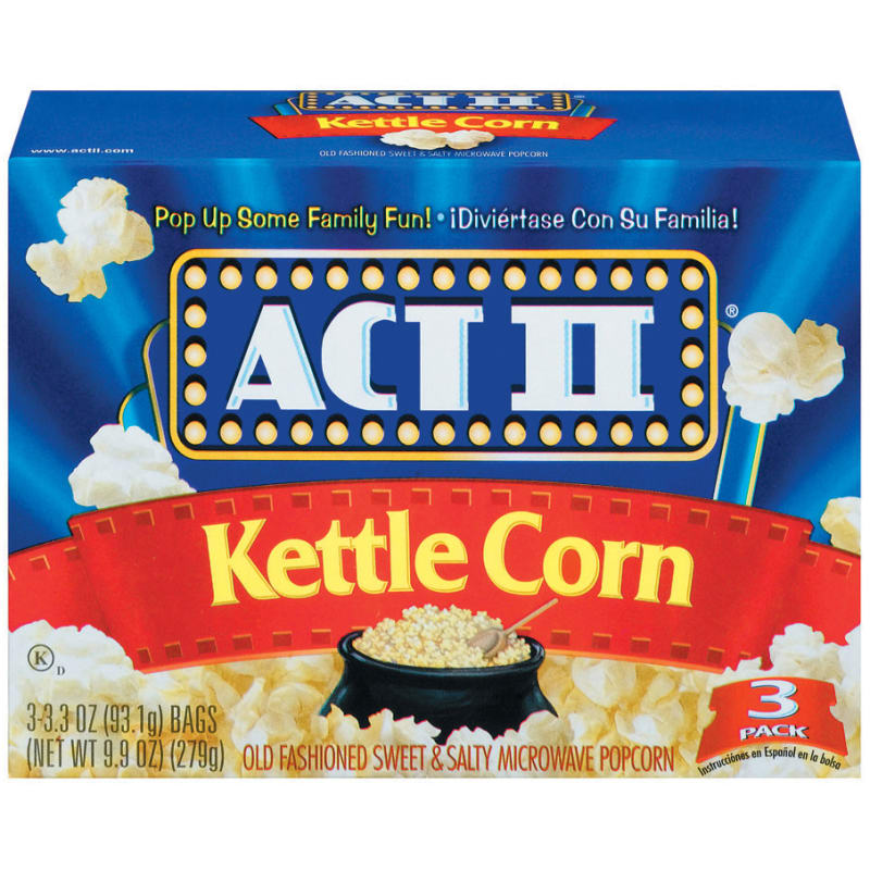 3.3 oz Kettle Corn Microwave Popcorn 3 Pk by Act II at Fleet Farm