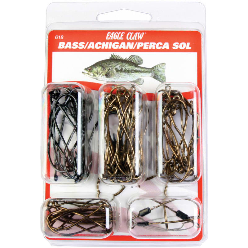 bass fishing hook kit Ewg-Hooks-for-Bass-Fishing-Texas-Rig-Hooks -Offset-Extra-Wide-Gap-Plastic-Worm-Hook Set Freshwater Rubber Worms Bulk Big Fish Swim Bait Lures 1/0 2/0 3/0 4/0 5/0 6/0 (1/0 25 Pack) : Sports & Outdoors Eagle Claw is known for quality 5pcs Texas Rig Set Carolina