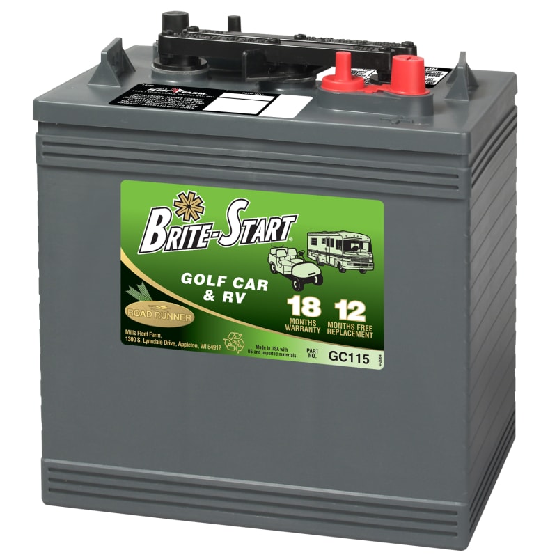Road Runner Golf Car RV 6V Battery Grp 115 18 Mo by Road Runner