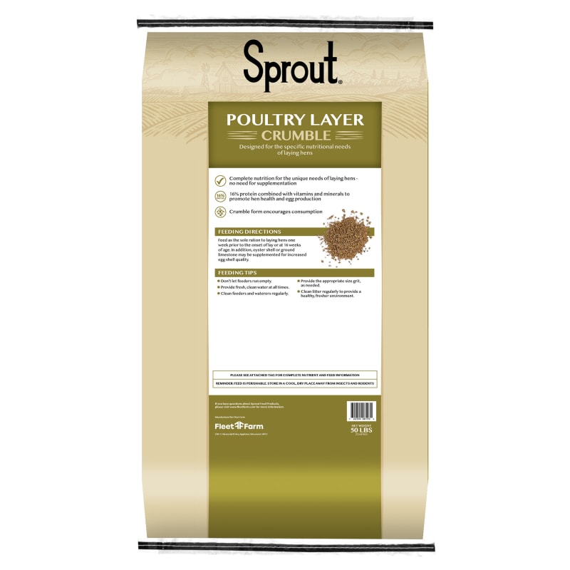 All Flock Poultry Feed - 50 lb by Sprout at Fleet Farm