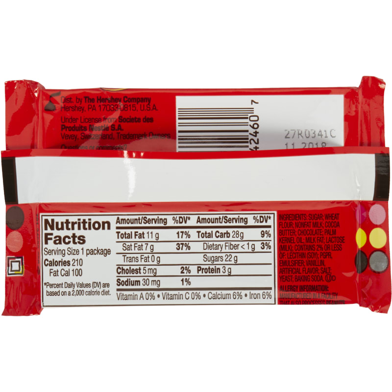 Kit Kat 1.5 oz Chocolate & Crispy Wafers Candy Bar by Kit Kat ...