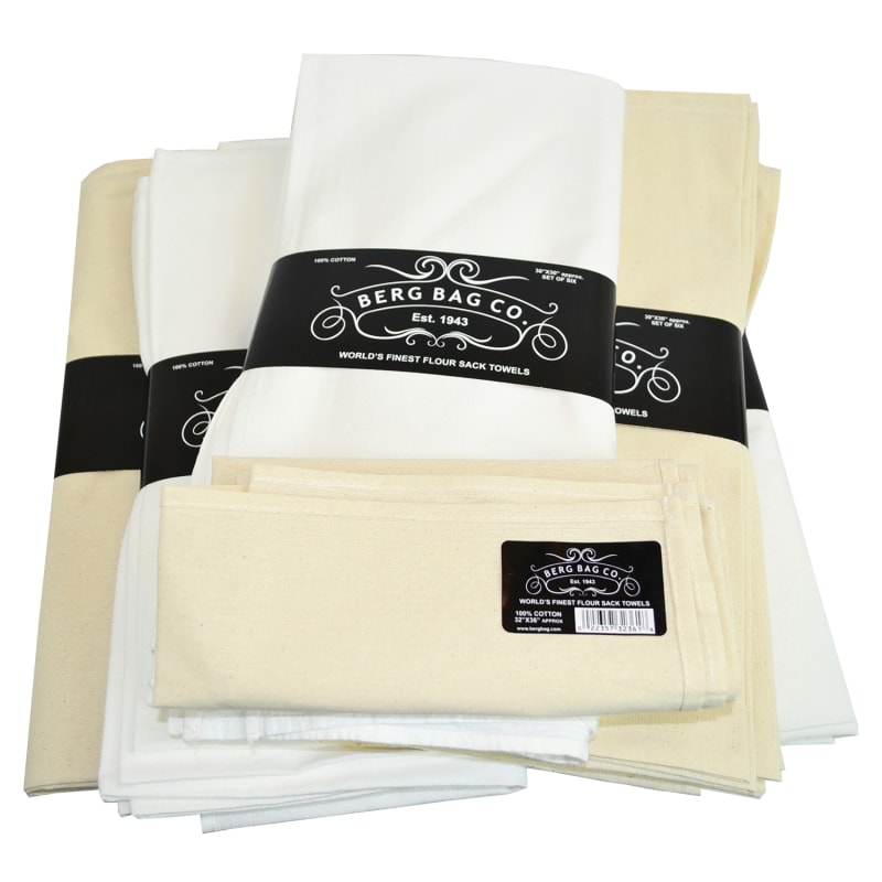 Cannon Flour Sack Kitchen Towels, 4 Pack White