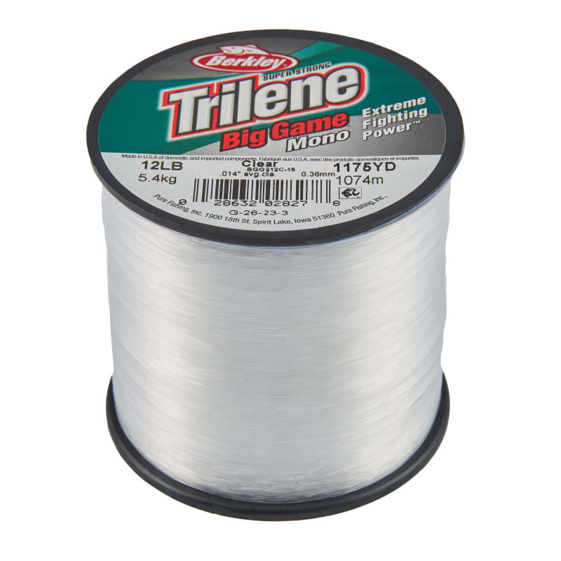 Berkley Trilene Big Game Mono Fishing Line, 1/4 lb Spool, Pick Color/Line  Test