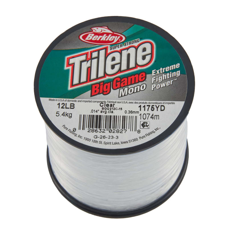 big fishing line spool Monofilament 1/4 LB Available in pound tests ranging from 15 to 130 pounds Berkley Trilene® Big Game™ Monofilament