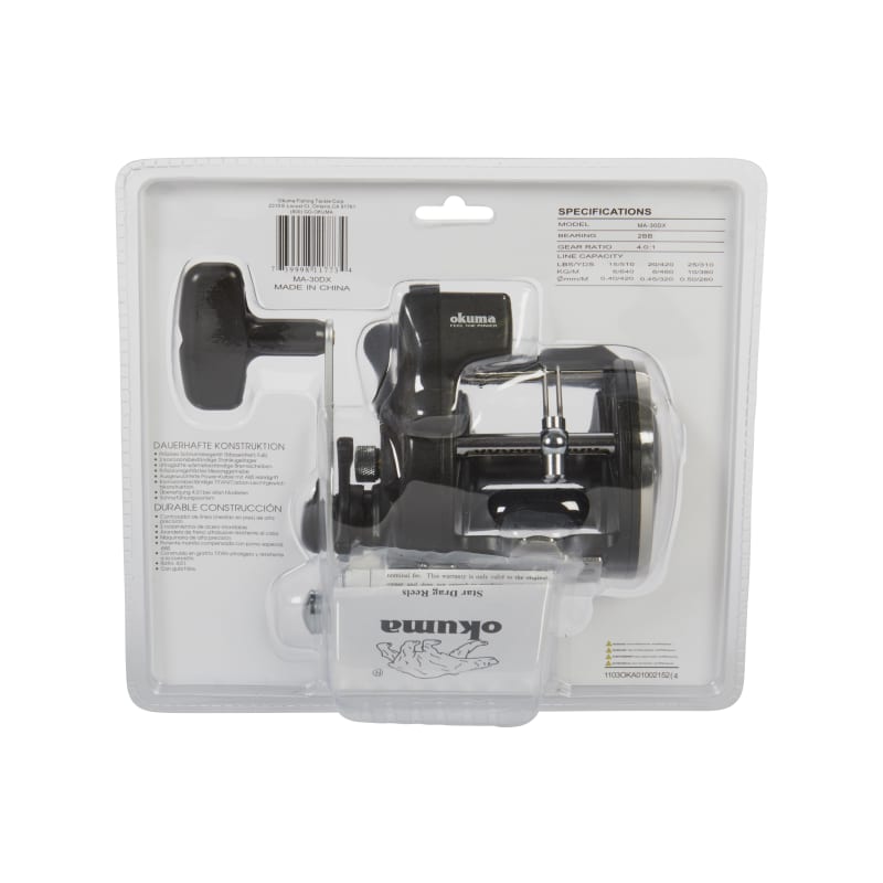 Okuma CL-302L-CL Classic Pro 300-size Levelwind Star Drag Reel