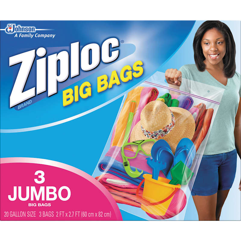 [ 200 Count ] Large Super Big Bags, 2 Mill Tick Zipper Top Jumbo Big Plastic Bags, 16''X18 [ in A Bag ] Clear 3.5 Gallon Bags, 200 Count (16''X18