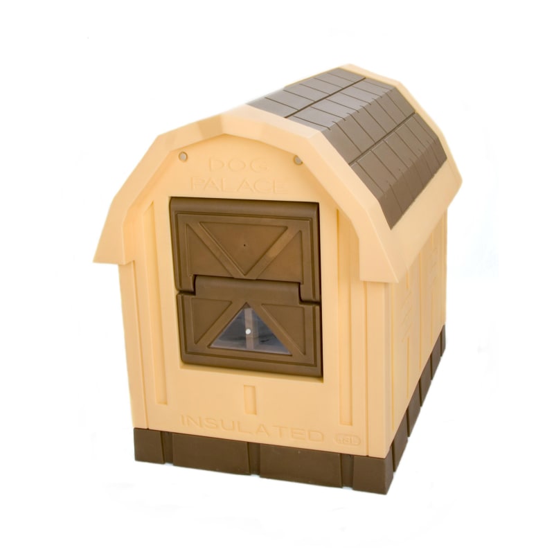 Large Insulated Palace Plastic Dog House in Tan Brown by ASL at Fleet Farm