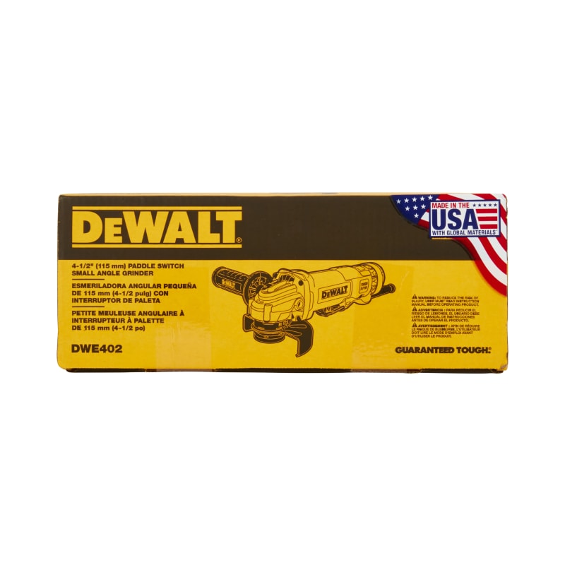 DEWALT Meuleuse d'angle petit angle 4 1/2 7 ampères 4 1/2 avec protection  One-Touch