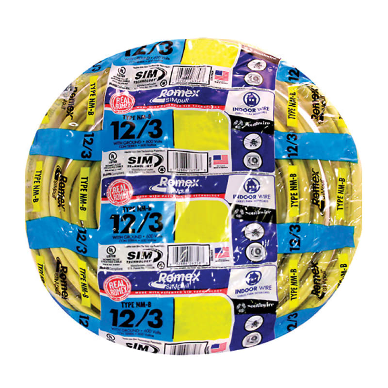 Romex SIMpull 12/3 NM-B Indoor Electrical Building Wire by