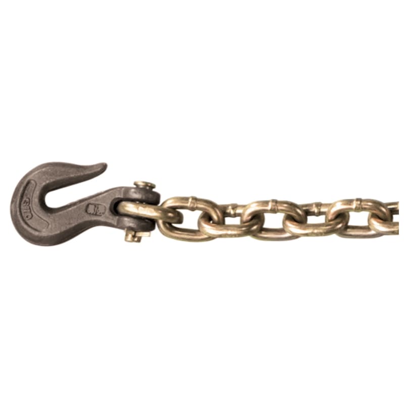 Tow Chain G80 Heavy Duty Transport Chain 5/16 X 10ft | 4,900 Lbs Capacity With G70 Clevis Grab Hooks Chain Binders