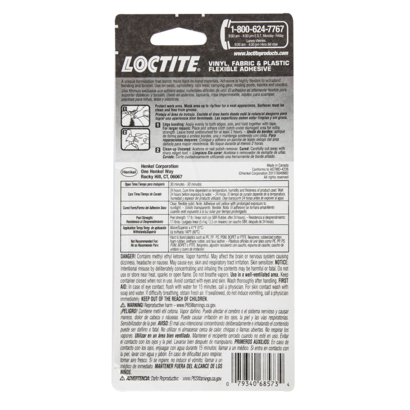 LOCTITE Vinyl, Fabric and Plastic 1-fl oz Clothing and Fabric Specialty  Adhesive in the Specialty Adhesive department at