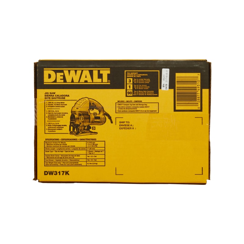 Sierra Caladora Industrial Dewalt Dw317