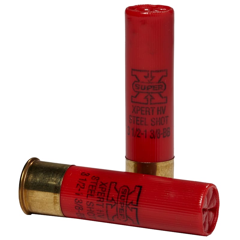 希少ビンテージ　Peace 1251 赤 12 Gauge Xpert Waterfowl 3-1/2'' BB Shot Shotshells - 25 Rounds by
