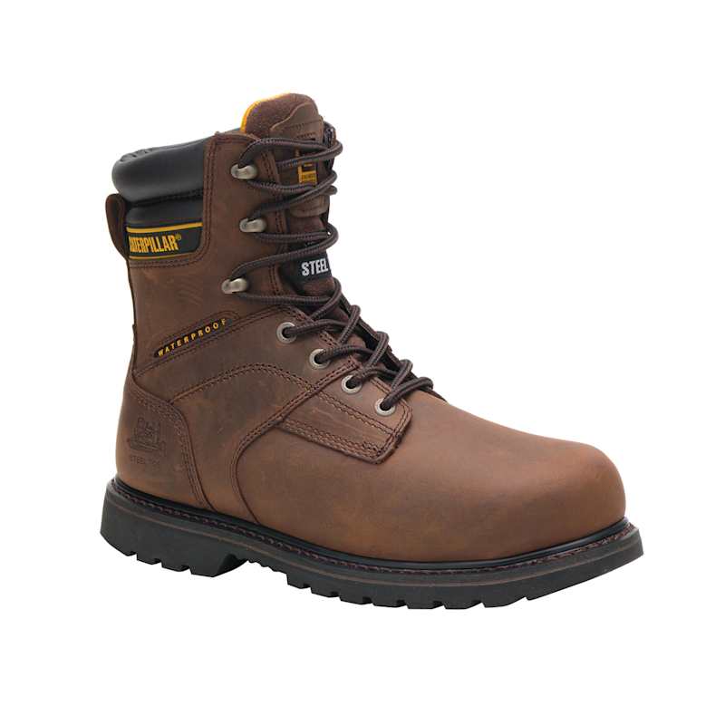 Men's Salvo Dark Brown Waterproof Steel Toe Leather Work Boot by CAT at  Fleet Farm