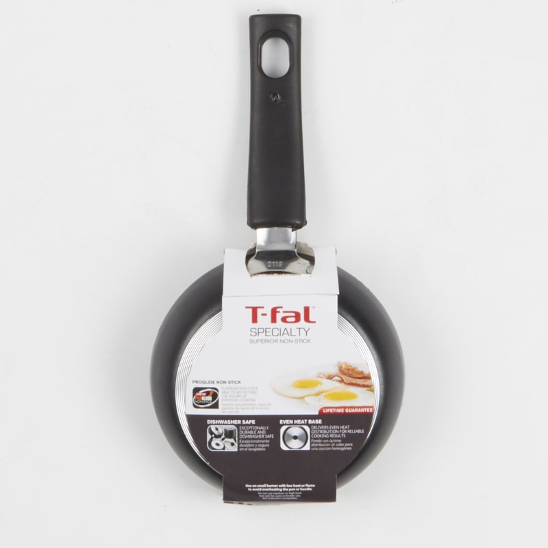 Small Frying Pan Tfal Nonstick 5 Inch With Lid Covered One Egg Wonder  Black, New