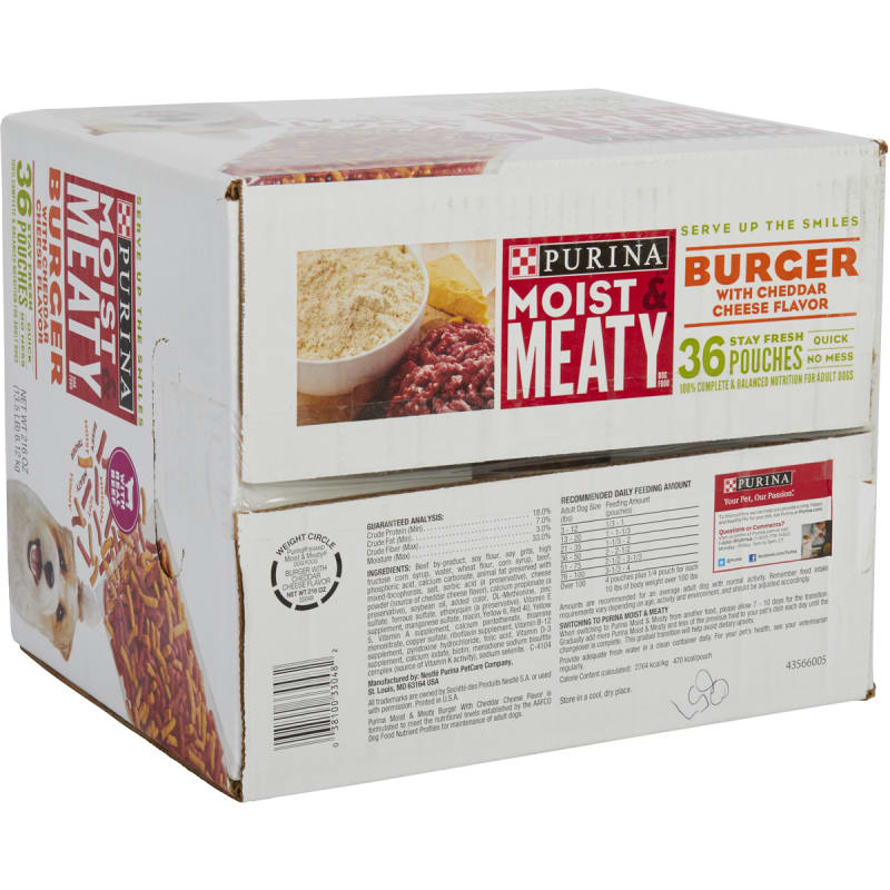 Walmart moist and meaty dog clearance food