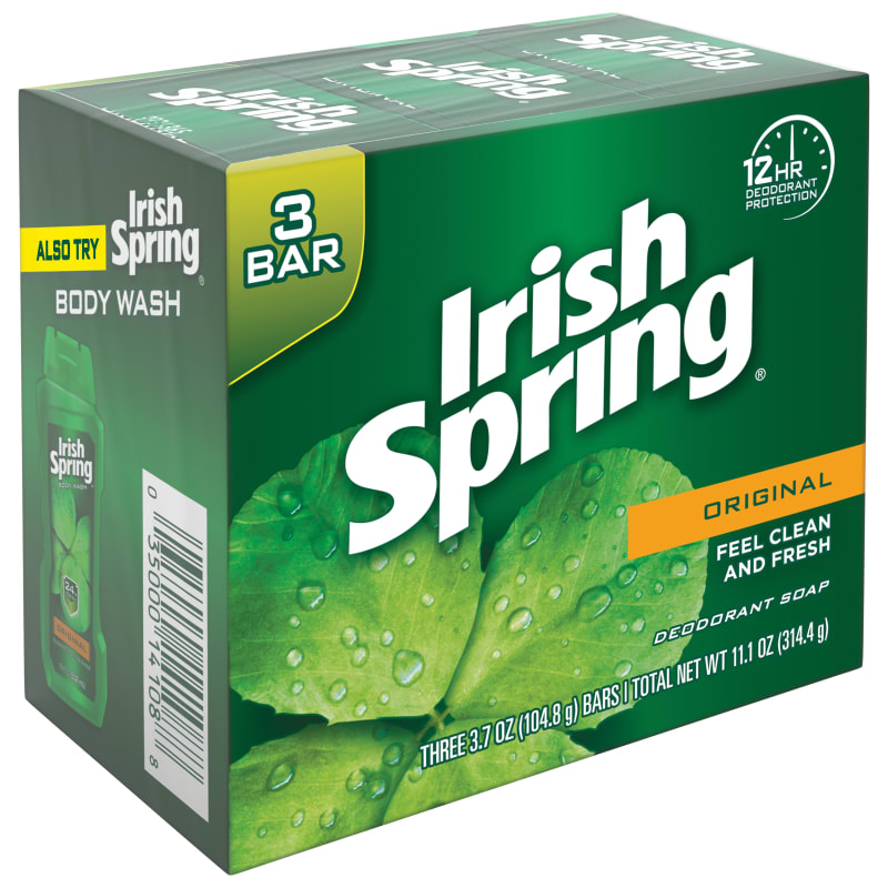 Irish Spring Original Clean Bar Soap for Men, 20 ct.