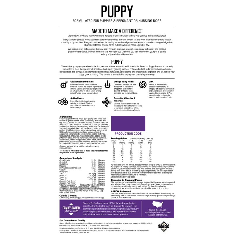 Diamond dog food purple bag shop