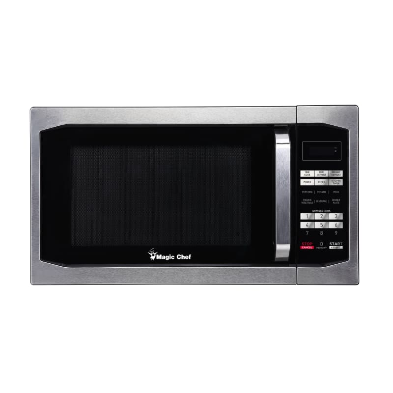 1.6 cu ft 1100W Stainless Steel Microwave Oven by Magic Chef at