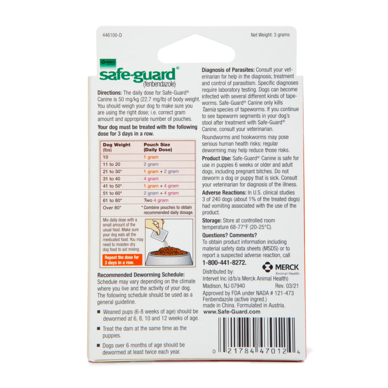 Safe guard canine dewormer sales
