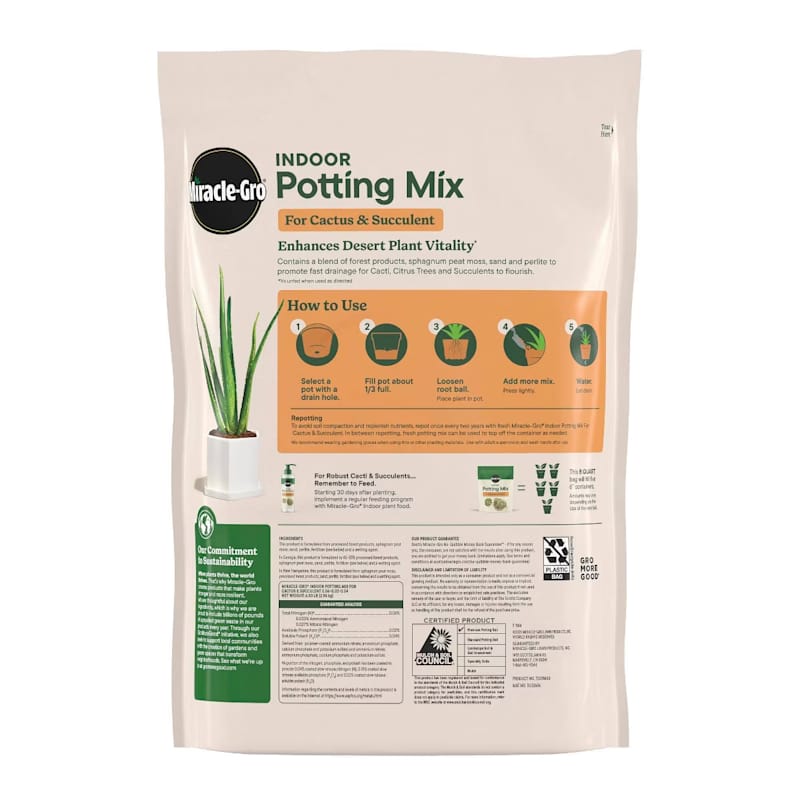 Miracle Gro 8qt Cactus, Palm & Citrus Potting Mix
