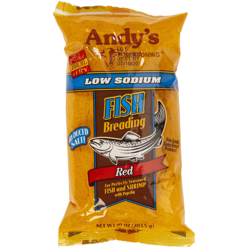 tackle box fish seasoning Andy's Seasoning Low Sodium Fish Breading