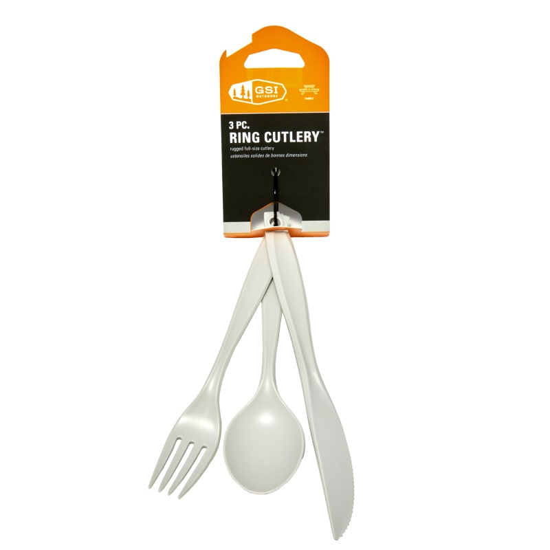 GSI Outdoors 3 Piece Ring Cutlery Set Eggshell