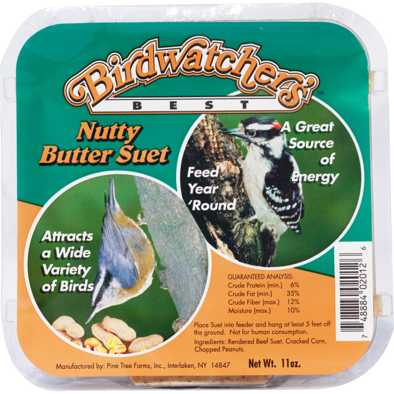 Bird Suet Cakes Pine Tree Farms 11 Oz. Nutty Butter Suet Cake