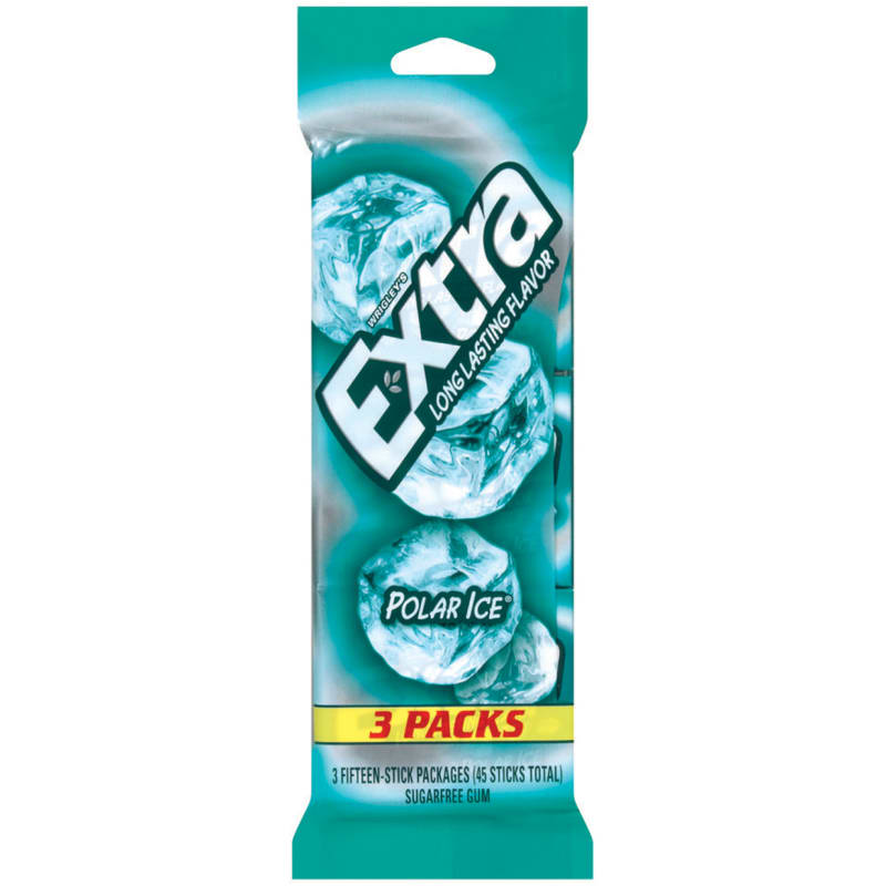 Extra 3 PK Sugar Free Polar Ice Chewing Gum by Wrigley at Fleet Farm