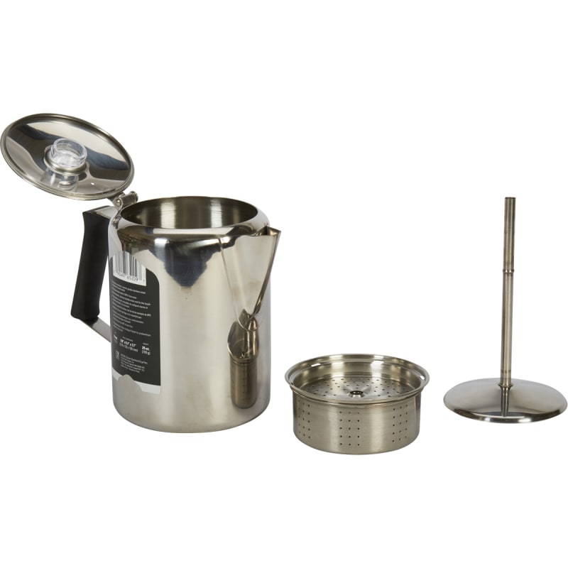 GSI Outdoors Percolator Coffee Pot I Glacier Stainless Steel Ultra