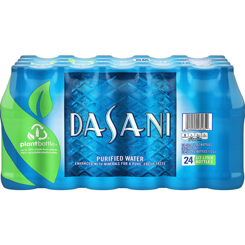 Dasani Purified Water Bottles, 16.9 Fl Oz, 6 Pack