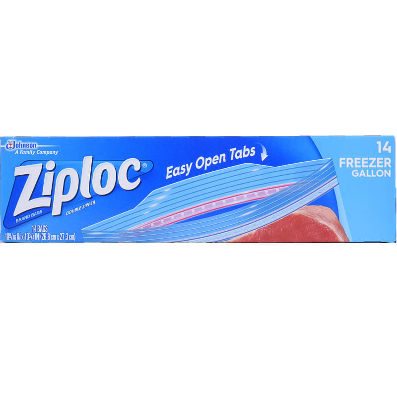 Ziploc Seal Top Bags, Freezer, Gallon - 14 bags