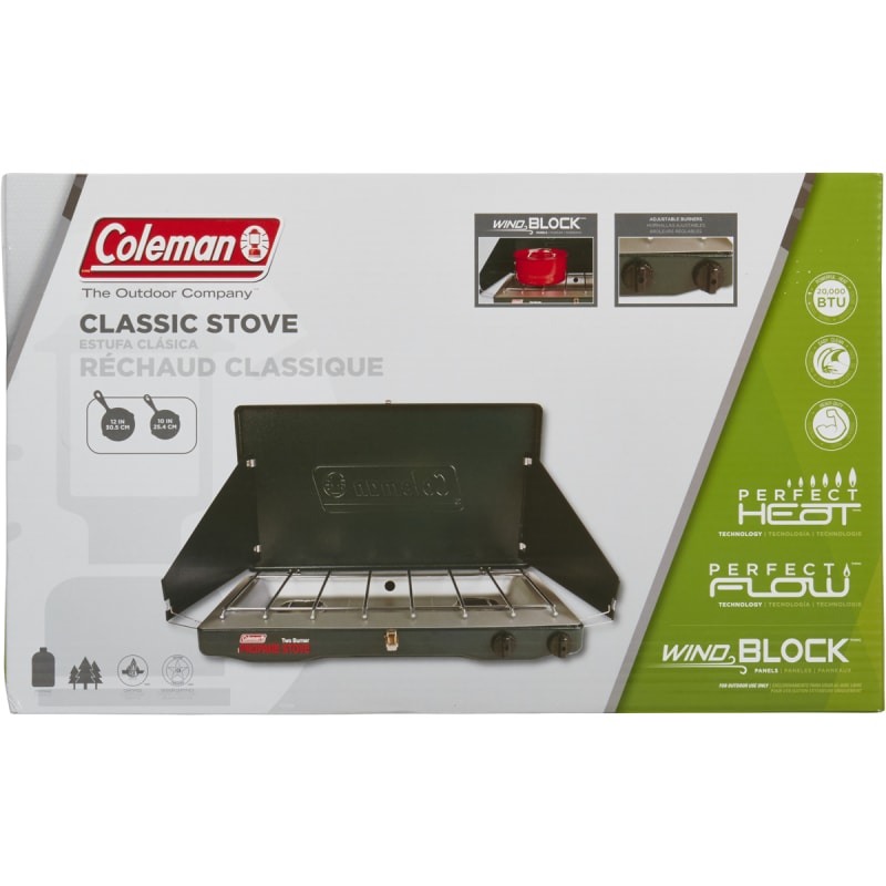  Coleman Gas Camping Stove  Classic Propane Stove, 2 Burner,  4.1 x 21.9 x 13.7 Inches : Sports & Outdoors