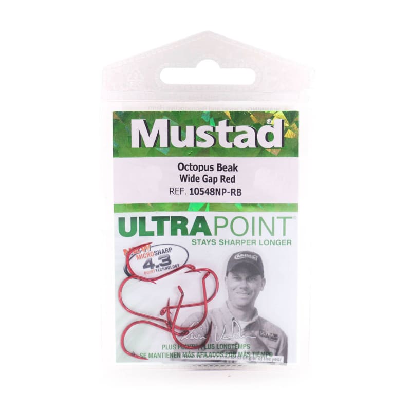 Mustad Double Wide Gap Bait Drop Shot Hook-Red. 2