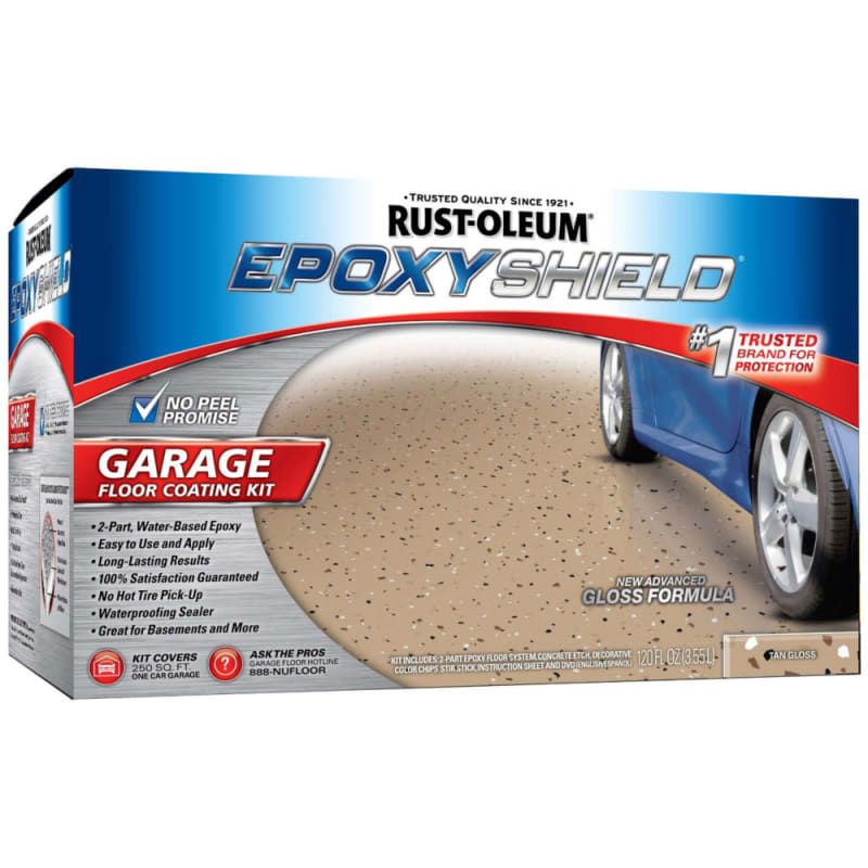 EpoxyShield Gloss Garage Floor Coating Tan by EpoxyShield at