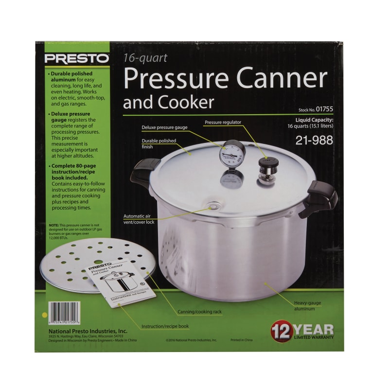 16 qt Aluminum Pressure Canner & Cooker by Presto at Fleet Farm