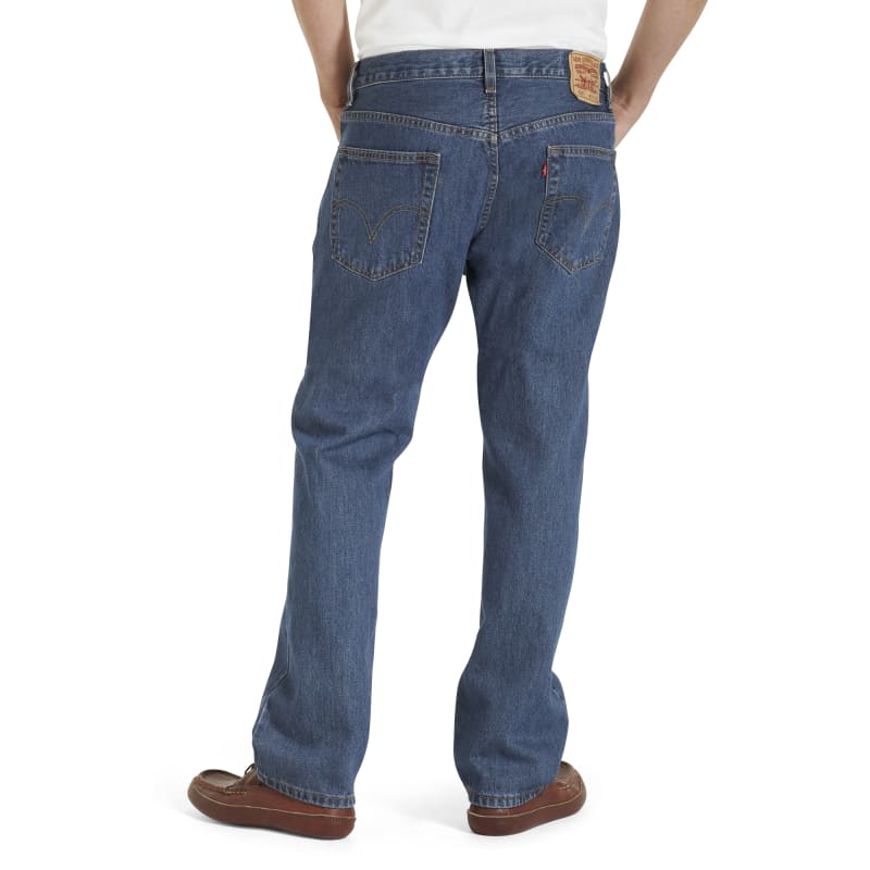 Men s 505 Dark Stonewash Regular Fit Straight Leg Denim Jean