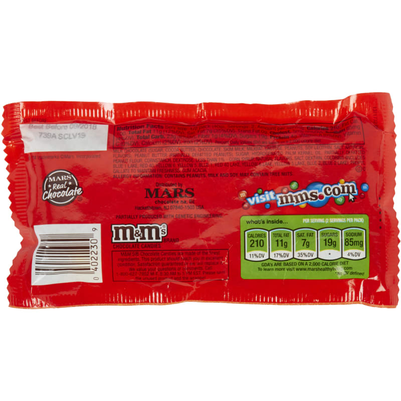 M&M's Peanut Butter Share Size Chocolate Candies - 2.83oz