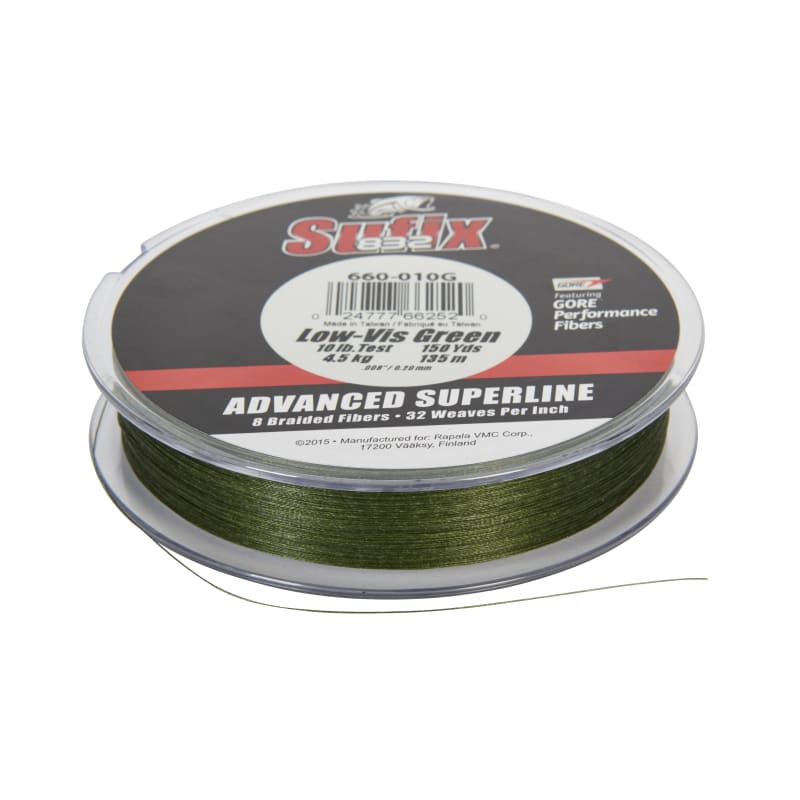 832 Advanced Superline Low-Vis Green Braided Fishing Line by Sufix