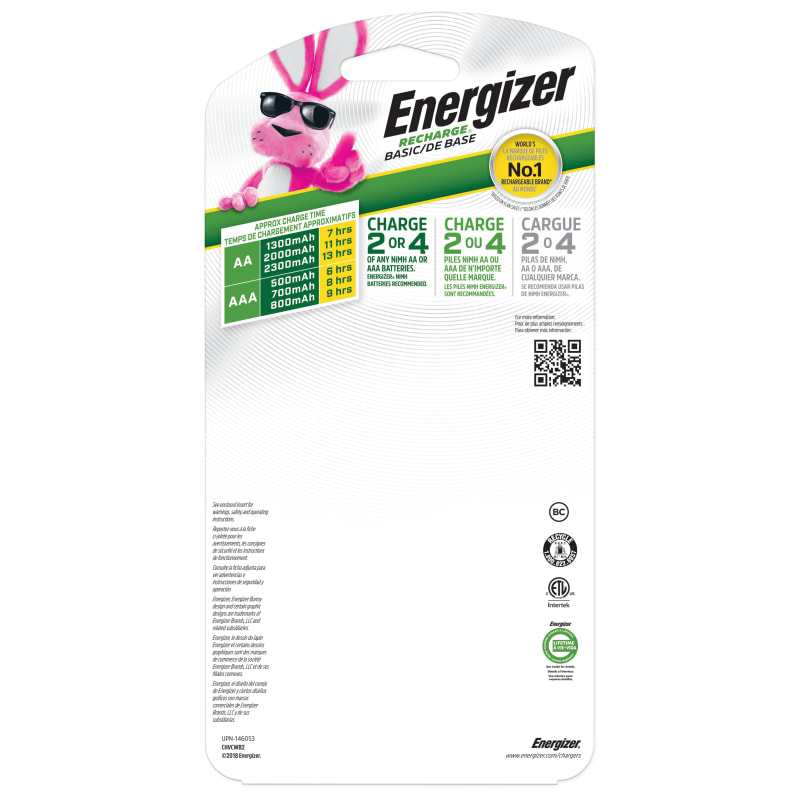 Energizer Chargeur pour piles rechargeables AA et AAA (Recharge
