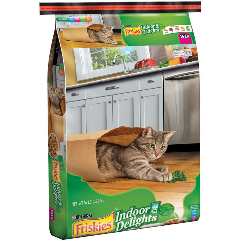 Friskies indoor cat food top