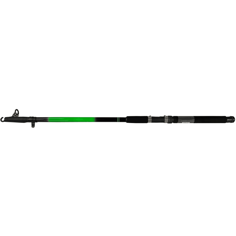 20ft telescopic fishing pole Black & Green Telescopic Rod w/ Guides