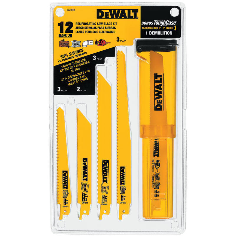 12 Reciprocating Saw Blade Set by DEWALT at Fleet Farm